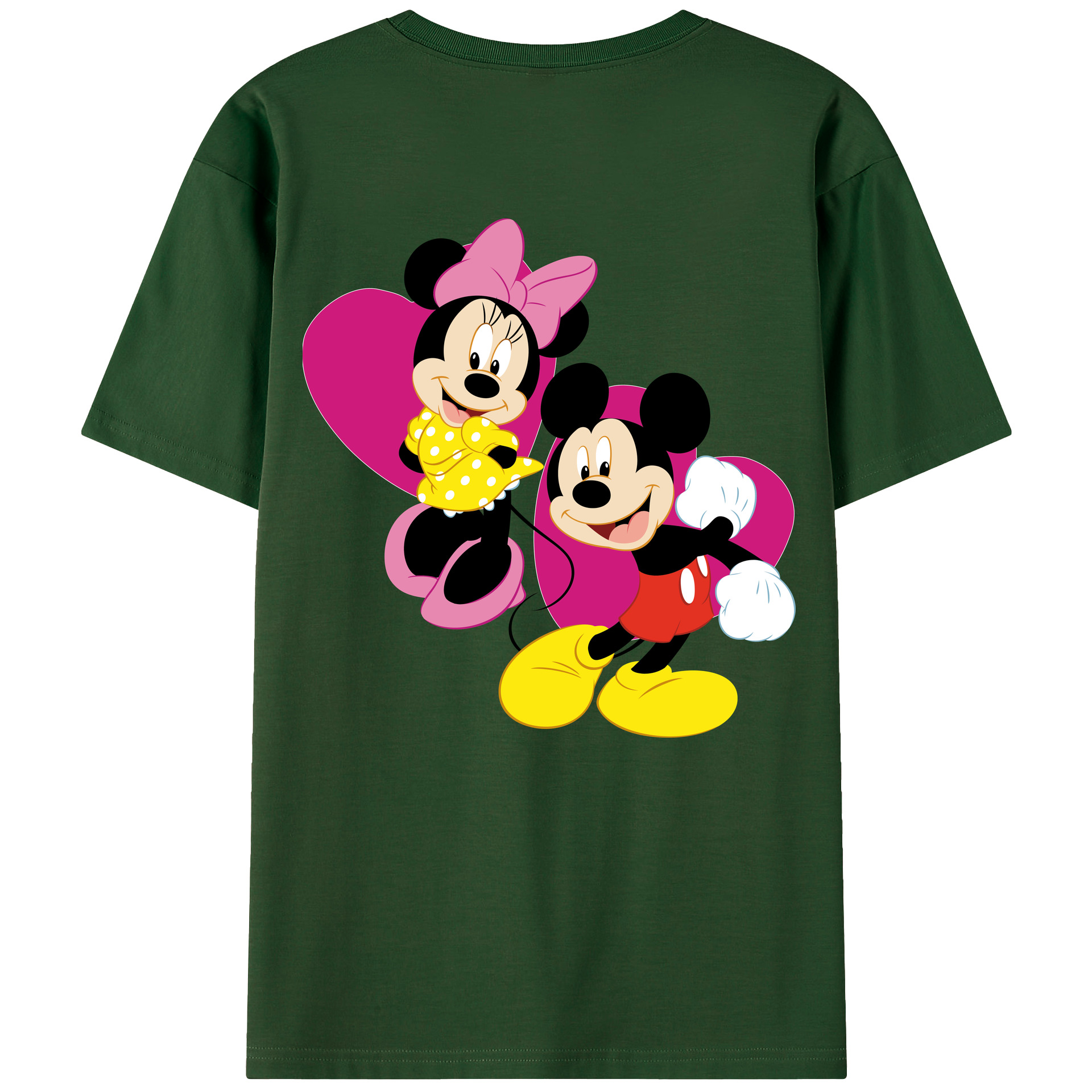 （画像用） ミッキーマウス Mickey Mouse 綿100％半袖Tシャツ（背面プリント）